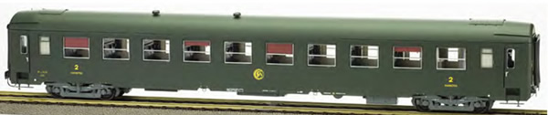REE Modeles VB-171.1 - French SNCF UIC Sleeping Coache B9C9x Green 301 Round Logo Era III (New Number)